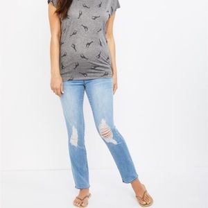 Articles of Society Maternity Jeans Straight Leg size 29 distressed